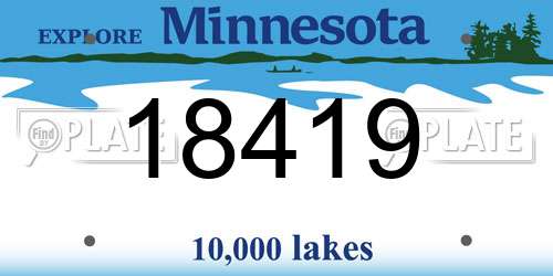 18419 Minnesota License Plate