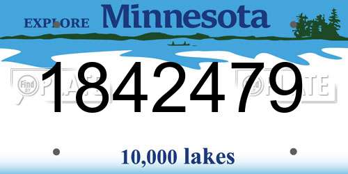 1842479 Minnesota License Plate