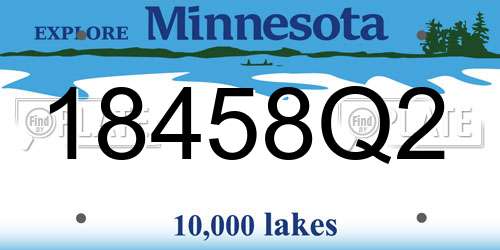 18458Q2 Minnesota License Plate