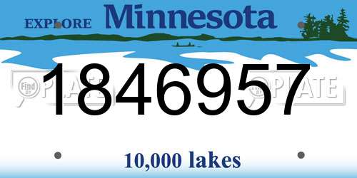 1846957 Minnesota License Plate