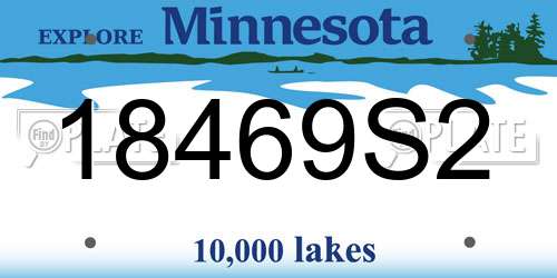 18469S2 Minnesota License Plate