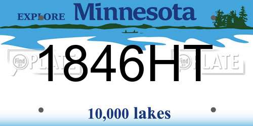 1846HT Minnesota License Plate