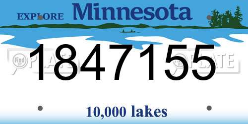1847155 Minnesota License Plate