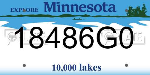 18486G0 Minnesota License Plate