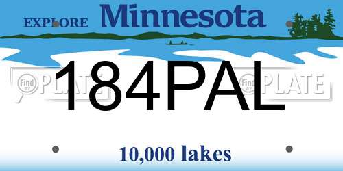 184PAL Minnesota License Plate