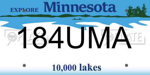 184UMA Minnesota License Plate