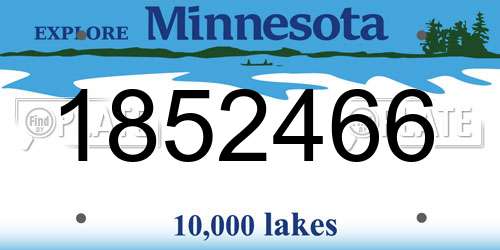 1852466 Minnesota License Plate