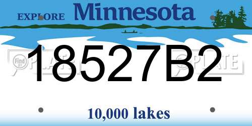 18527B2 Minnesota License Plate
