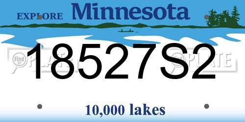 18527S2 Minnesota License Plate