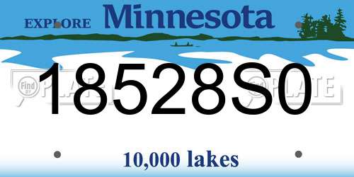 18528S0 Minnesota License Plate
