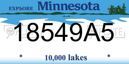 18549A5 Minnesota License Plate