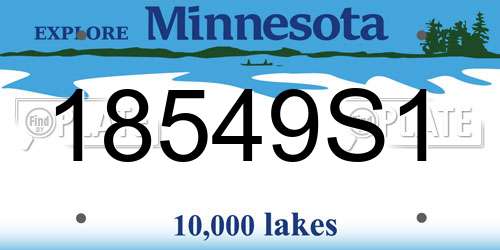 18549S1 Minnesota License Plate