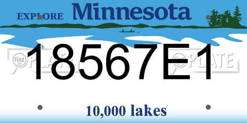 18567E1 Minnesota License Plate