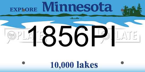 1856PI Minnesota License Plate