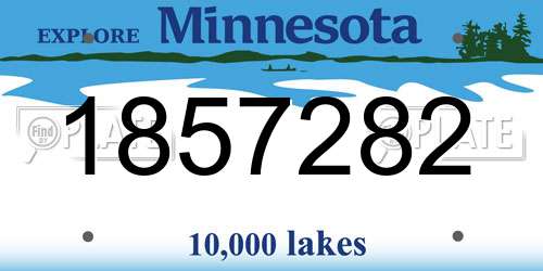 1857282 Minnesota License Plate