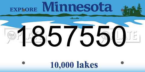 1857550 Minnesota License Plate