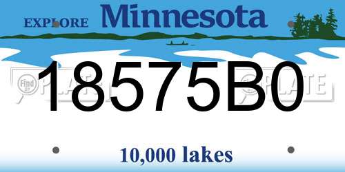 18575B0 Minnesota License Plate