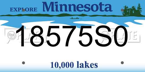 18575S0 Minnesota License Plate