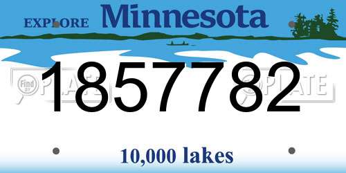 1857782 Minnesota License Plate