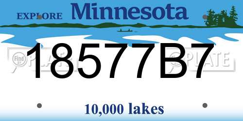 18577B7 Minnesota License Plate