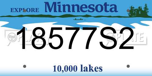 18577S2 Minnesota License Plate