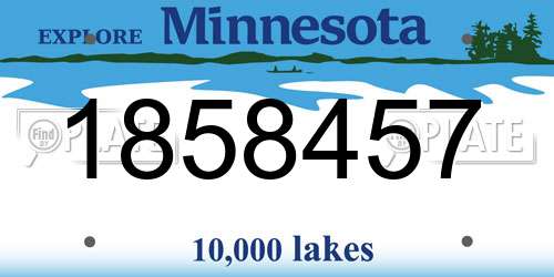 1858457 Minnesota License Plate