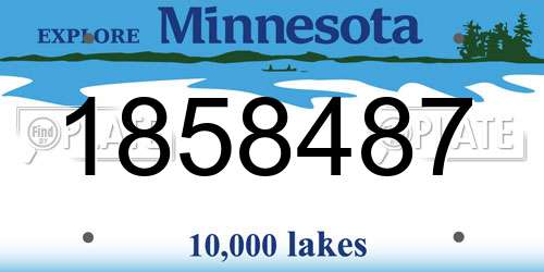 1858487 Minnesota License Plate