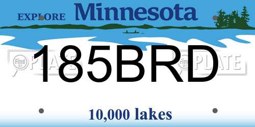 185BRD Minnesota License Plate