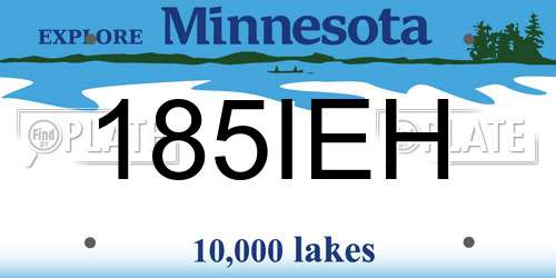185IEH Minnesota License Plate