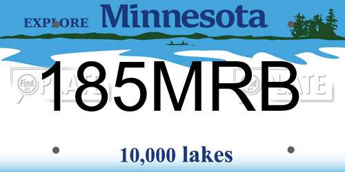 185MRB Minnesota License Plate