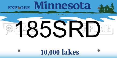 185SRD Minnesota License Plate