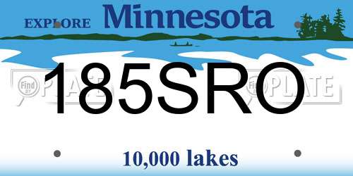 185SRO Minnesota License Plate