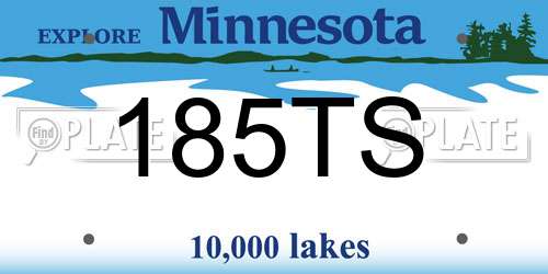 185TS Minnesota License Plate