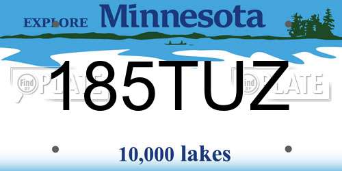 185TUZ Minnesota License Plate