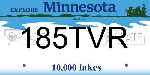 185TVR Minnesota License Plate