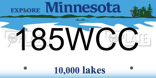185WCC Minnesota License Plate