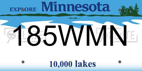 185WMN Minnesota License Plate