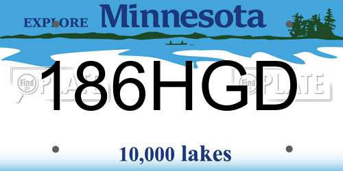 186HGD Minnesota License Plate