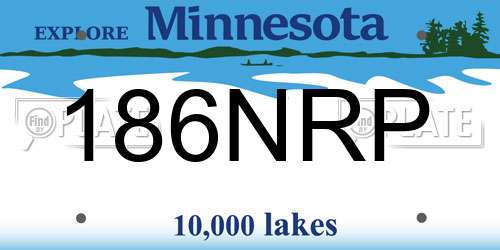 186NRP Minnesota License Plate