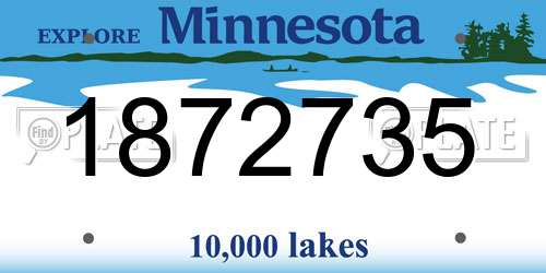 1872735 Minnesota License Plate