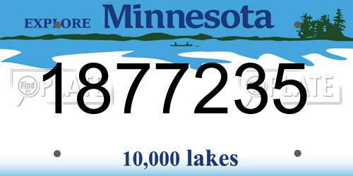 1877235 Minnesota License Plate