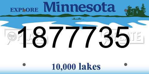 1877735 Minnesota License Plate