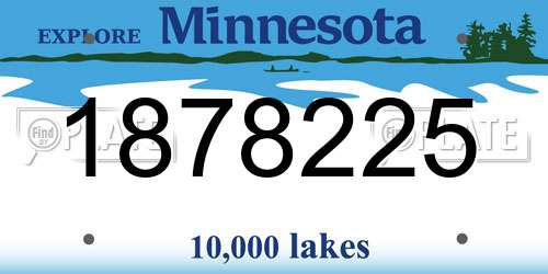 1878225 Minnesota License Plate