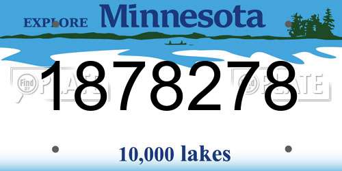 1878278 Minnesota License Plate