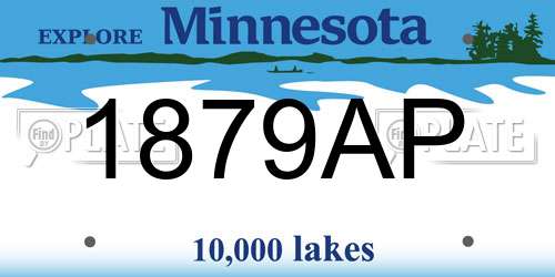 1879AP Minnesota License Plate