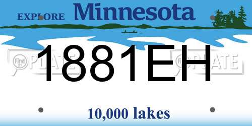 1881EH Minnesota License Plate