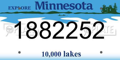 1882252 Minnesota License Plate