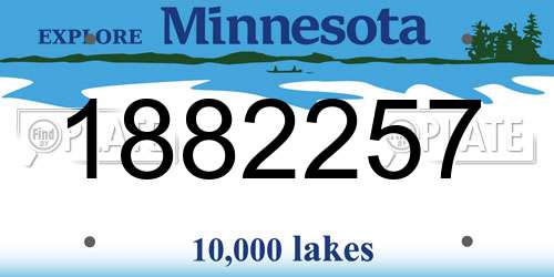 1882257 Minnesota License Plate