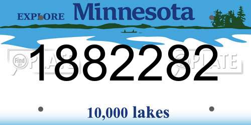 1882282 Minnesota License Plate