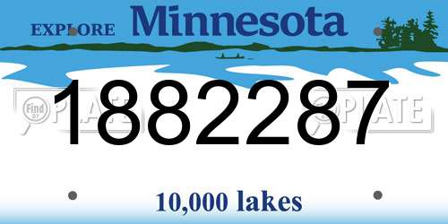 1882287 Minnesota License Plate